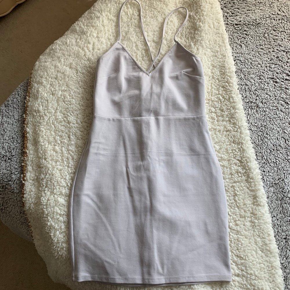 TOBI light gray bodycon mini dress